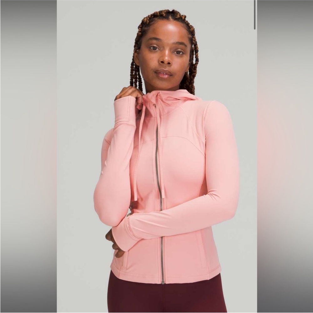 Lululemon Hooded Define Jacket Nulu Sz 8 Pink Puff